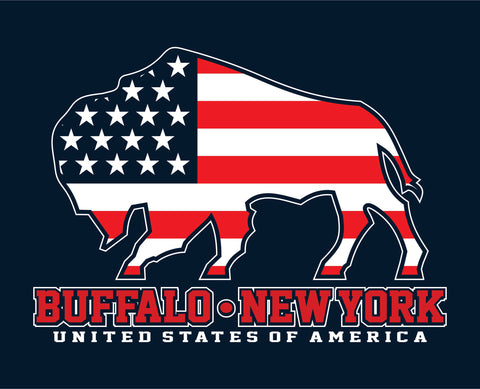 Buffalo USA Flag Tee Shirt