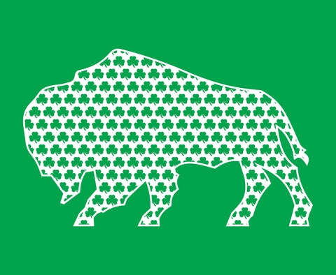 Irish Buffalo - Green - Tee Shirt, Long Sleeve Tee Shirt, Crew Neck and Hoodie Sweat Shirt