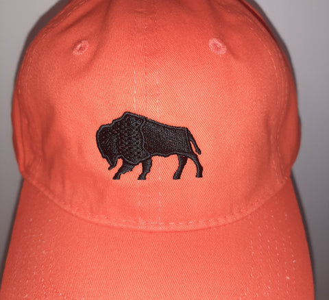 Orange Baseball Cap - Black Logo