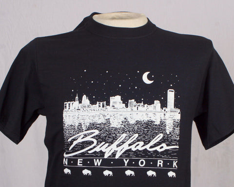 Buffalo Skyline at Night Tee Shirt